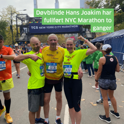 Døvblinde Hans Joakim har fullført NYC Marathon to ganger